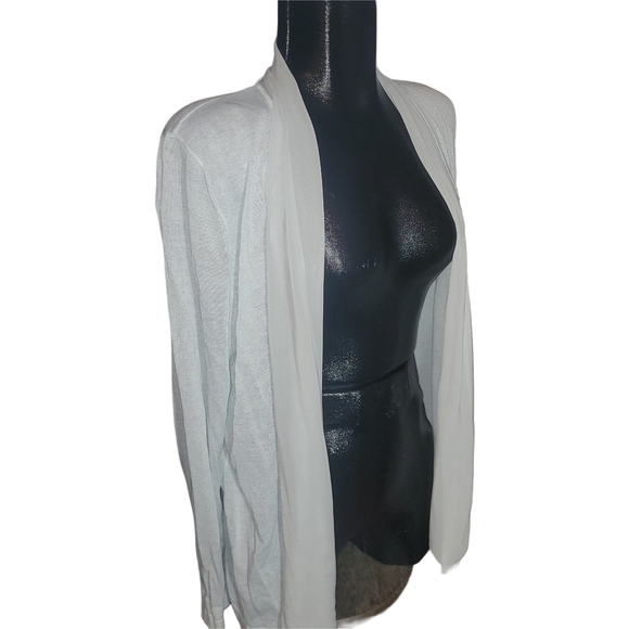 Laura Pale Sage Colored Open Front Cardigan - Picture 2 of 7